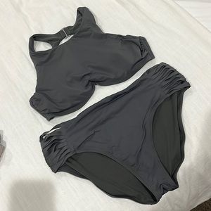 Athleta gray swim size Medium